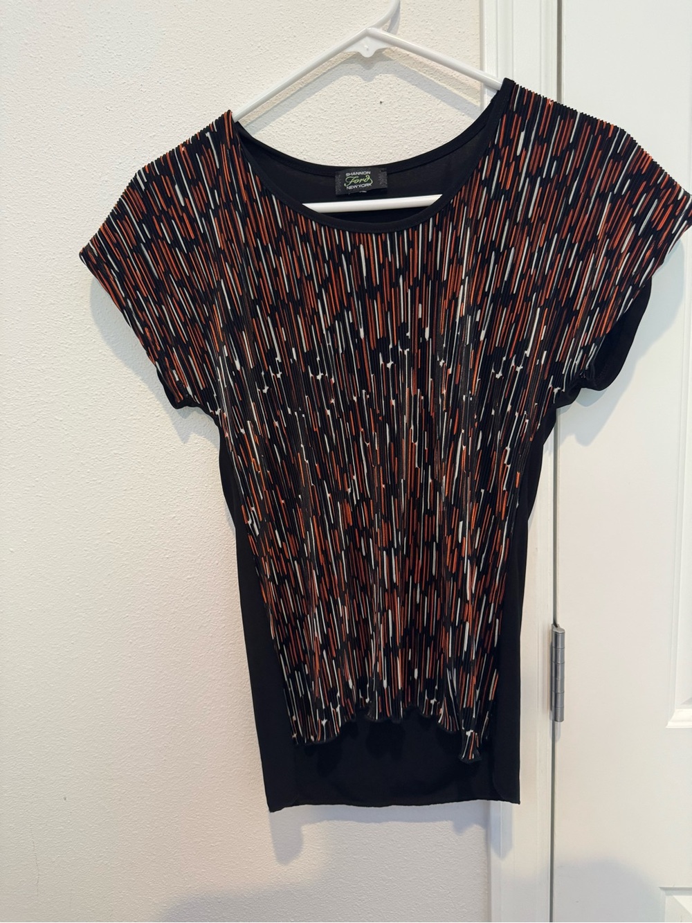 Shannon Ford New York Pleated Top Small Black Orange